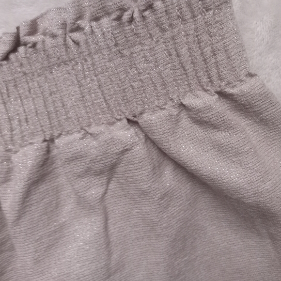 J Crew Sparkly Cream & Gold Elastic Waist Linen Blend Mini Skirt size 12 - Picture 8 of 8